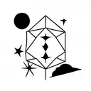 libra and capricorn constellations of stars tattoo design idea