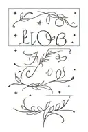 words small cute dainty  tattoo design idea