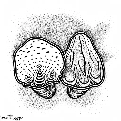 LSD, mushrooms, nature tattoo design idea