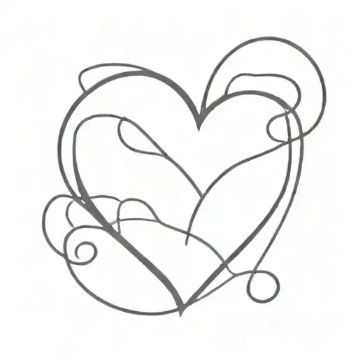 C+K heart tattoo design idea
