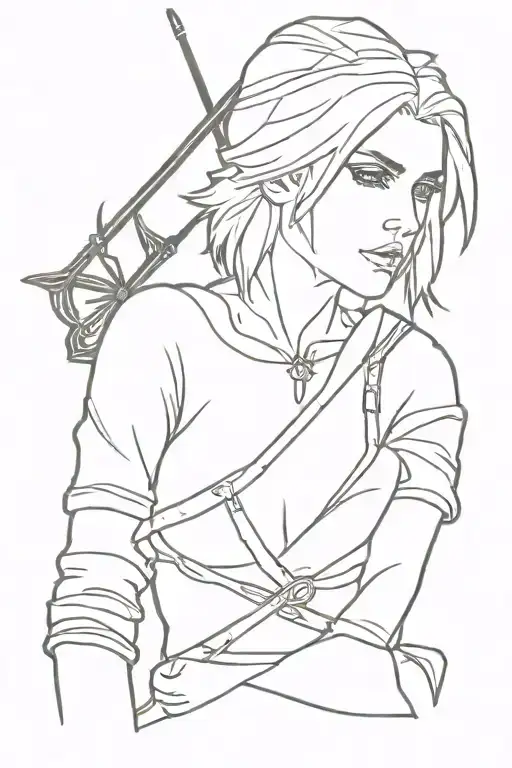 Ciri The witcher 3 tattoo design idea