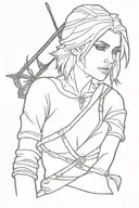 Ciri The witcher 3 tattoo design idea