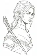 Ciri The witcher 3 tattoo design idea