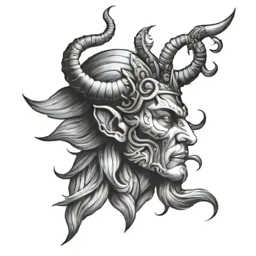 a mythological model symbolizing ambition and power tattoo design idea