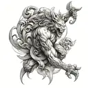 a mythological model symbolizing ambition and power tattoo design idea