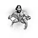 Macho man randy savage dropping elbow tattoo design idea