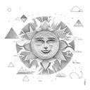 Remember, behind the clouds, the sun still shines tattoo design idea