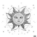 Remember, behind the clouds, the sun still shines tattoo design idea