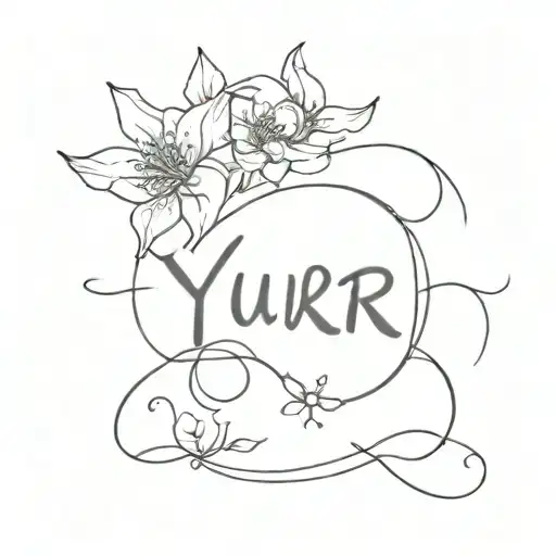 NAME TATTOO YURI tattoo design idea