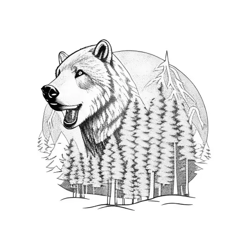 Pi, Bucket, Tree, Lamb, Bear, Wolf tattoo design idea