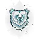 bear with surfboard  tattoo design idea