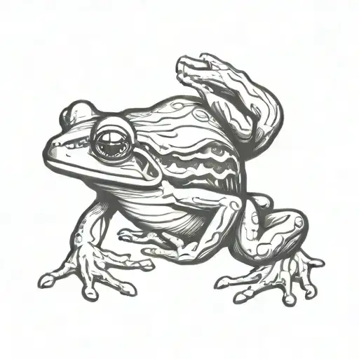 the cook frog is the symbol of Puerto Rico tattoo design idea