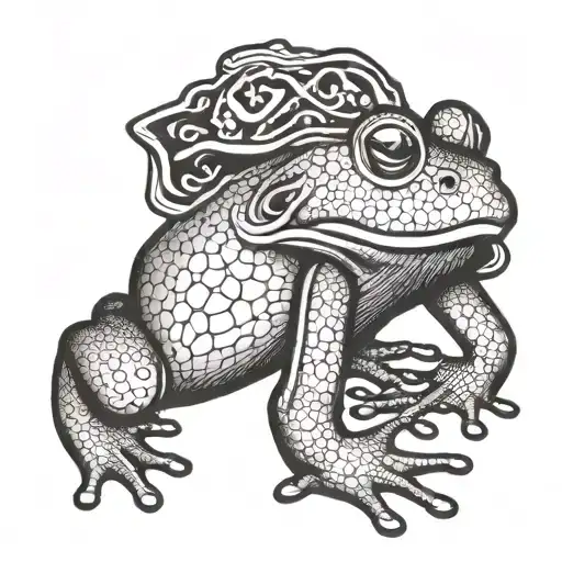 cook frog puerto rico outline make tattoo design idea