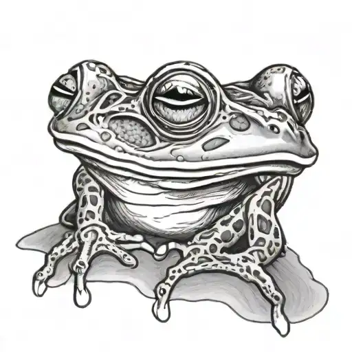 cook a frog tattoo design idea