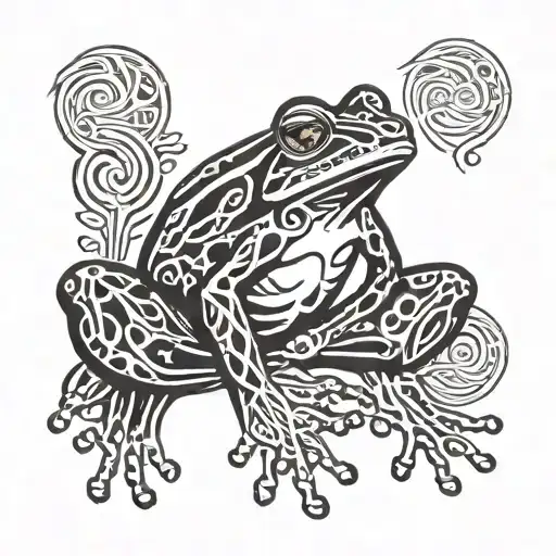 cook frog meditating tattoo design idea