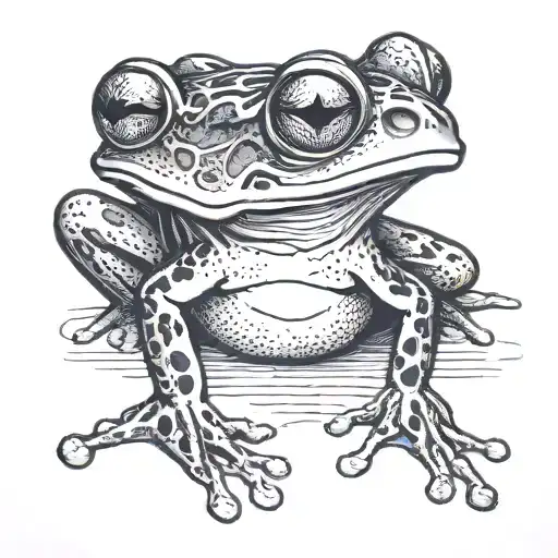 cook a frog tattoo design idea