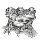 cook a frog tattoo design idea
