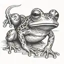cook a frog tattoo design idea