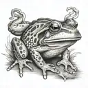 cook a frog tattoo design idea