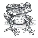 cook a frog tattoo design idea