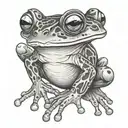 cook a frog tattoo design idea