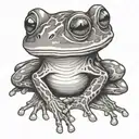 cook a frog tattoo design idea