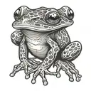 cook a frog tattoo design idea