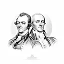 Aaron burr and Alexander Hamilton dueling each other tattoo design idea