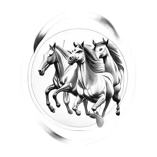 four horsemen of the apocalypse tattoo design idea