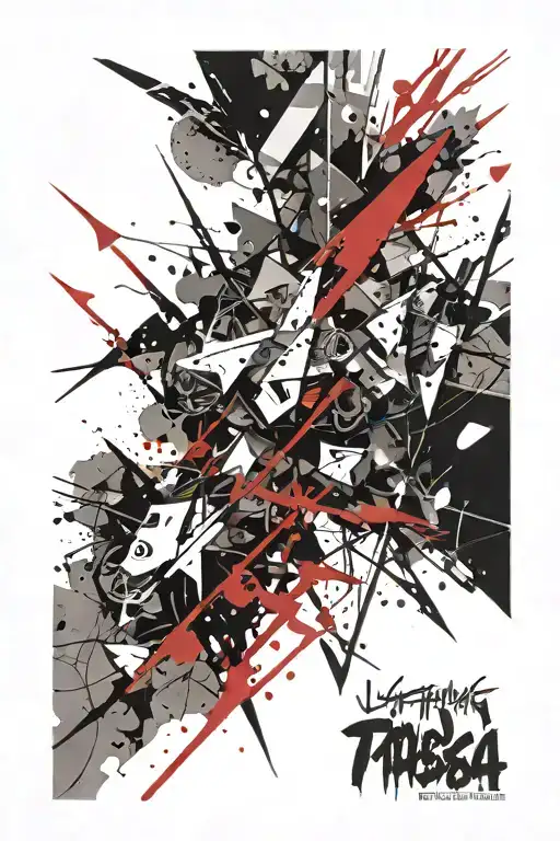 lightning Number 13 tattoo design idea