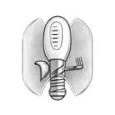 barber pole with folding straight razor  tattoo design idea