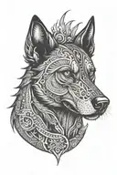 hell hound tattoo design idea