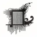 Barcode with blood tattoo design idea