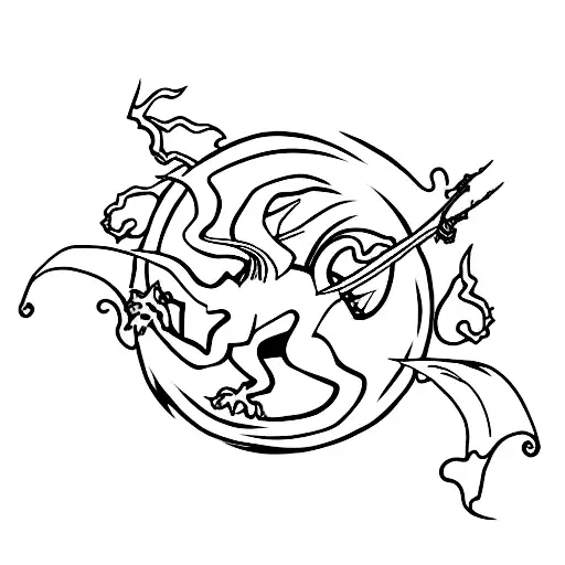 last airbender zuko dragon dance tattoo design idea