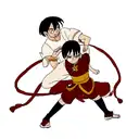 last airbender aang and zuko dragon dance tattoo design idea