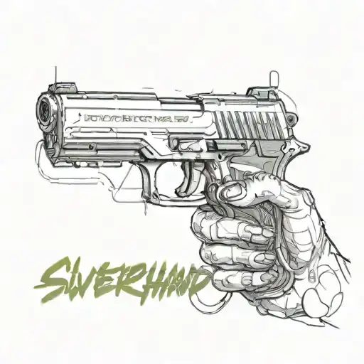 Jhonny silverhand cyberpunk 2077, Blood dripping, tattoo design idea