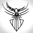 eagle and sword tattoo design idea