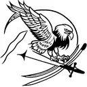 eagle and sword tattoo design idea