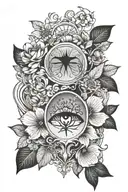 empathy symbol and nature tattoo design idea