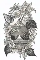 empathy symbol and nature tattoo design idea