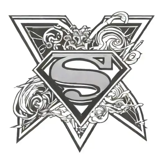 use Superman logo with innocent spouse incorporated  tattoo design idea