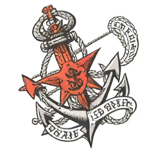 serbian naval anchor with the words sic parvis magna  tattoo design idea