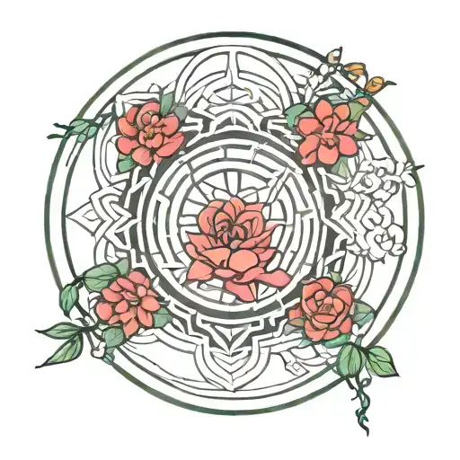 zen circle aesthetic way or goofy way tattoo design idea