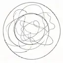 zen circle in an aesthetic or goofy way tattoo design idea