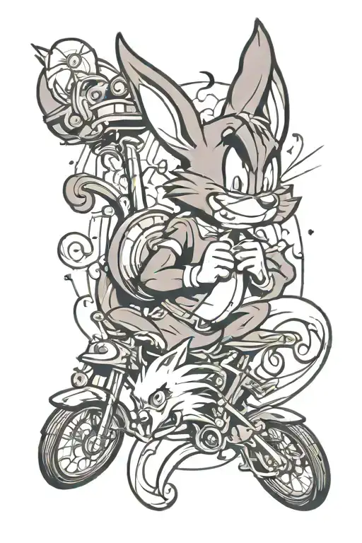 Looney Tunes Sleeve tattoo tattoo design idea