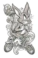 Looney Tunes Sleeve tattoo tattoo design idea