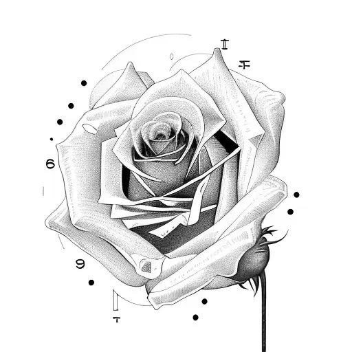 word "ray", clock. and rose tattoo design idea