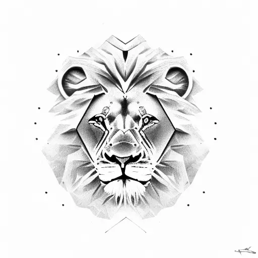 lion with Christian cross in his eye ball tattoo design idea