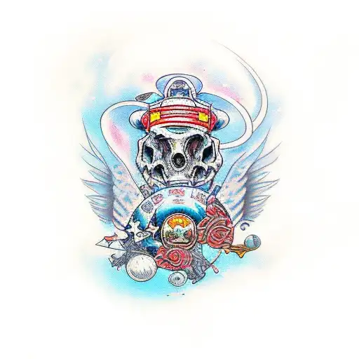 cosmic tattoo design idea