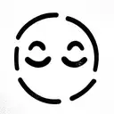 smiley face, half happy half grumpy tattoo design idea